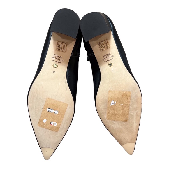 Stuart Weitzman Stuart 75 Pointed Toe Block Heel Ankle Bootie - Picture 15 of 15